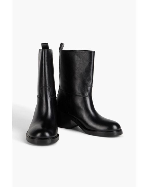 Bally Black Pongo 55 Leather Ankle Boots