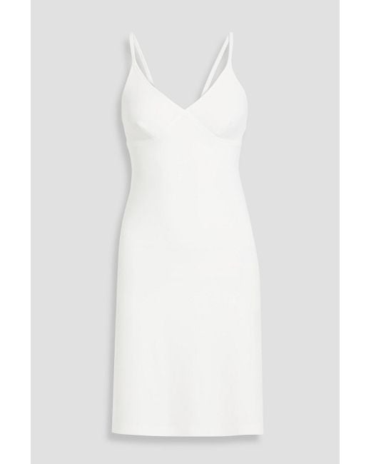 Norma Kamali White Stretch-jersey Mini Slip Dress