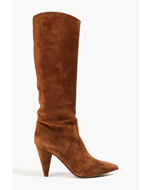 Gianvito Rossi Brown Suede Knee Boots