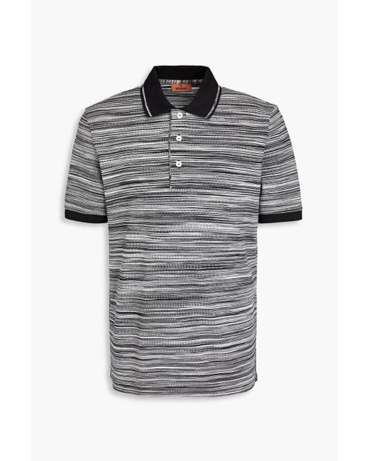 Missoni Gray Space-dyed Cotton Polo Shirt for men