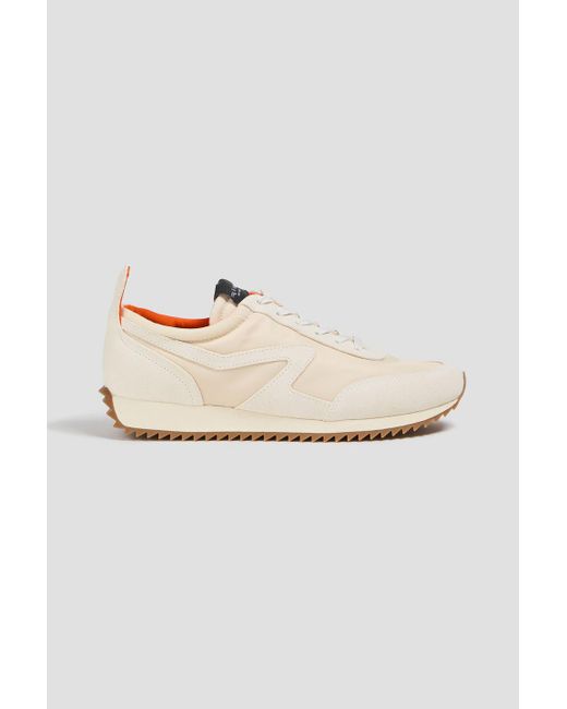 Rag & Bone White Retro Runner Suede And Shell Sneakers