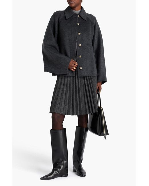 Loulou de Saison Black Camila Wool And Cashmere-Blend Felt Coat