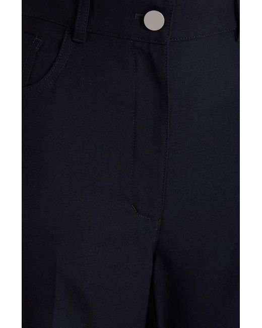 Theory Blue Flannel Wide-leg Pants