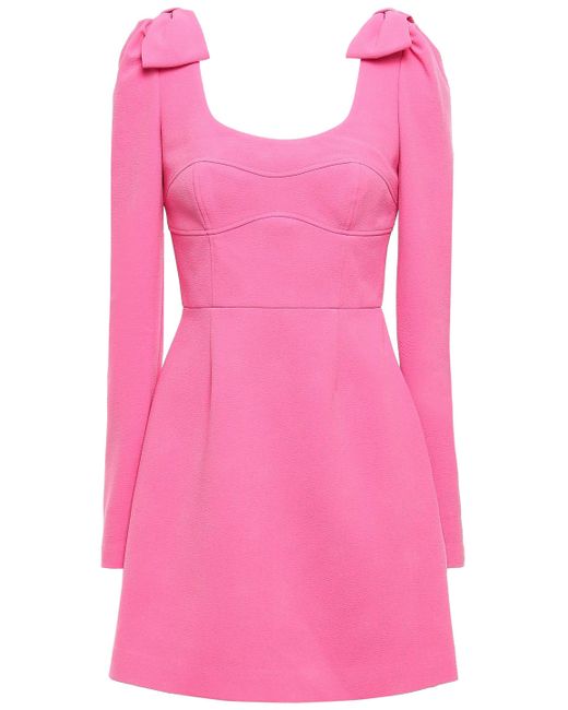 Rebecca Vallance Pink Love Bonded Crepe Mini Dress