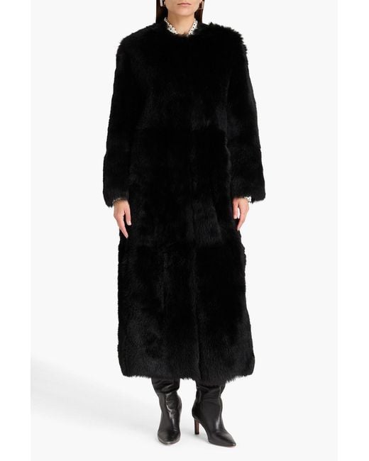 Loulou de Saison Black Siba Shearling Coat