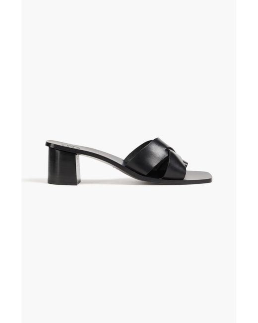 Atp Atelier Black Arcole Leather Sandals