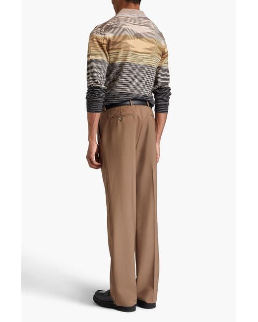 Missoni Pullover aus wolle in space-dye-optik mit polokragen in Gray für Herren