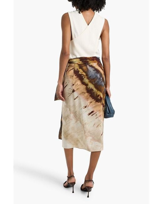 Tibi Natural Wrap-Effect Cotton Top