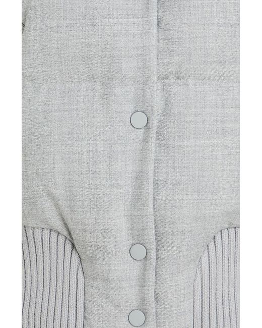 Theory Gray Quilted Flannel Jacket