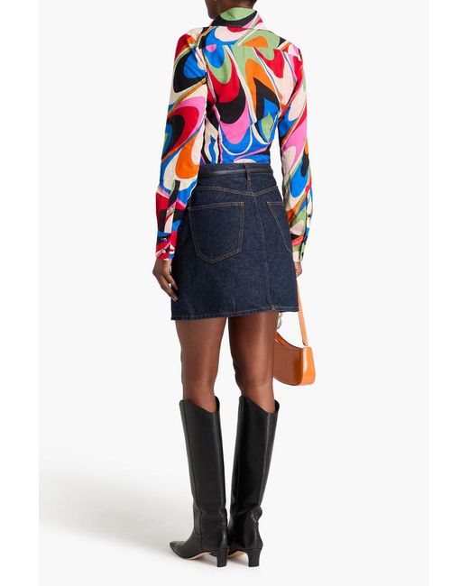 Emilio Pucci Red Printed Cotton Shirt
