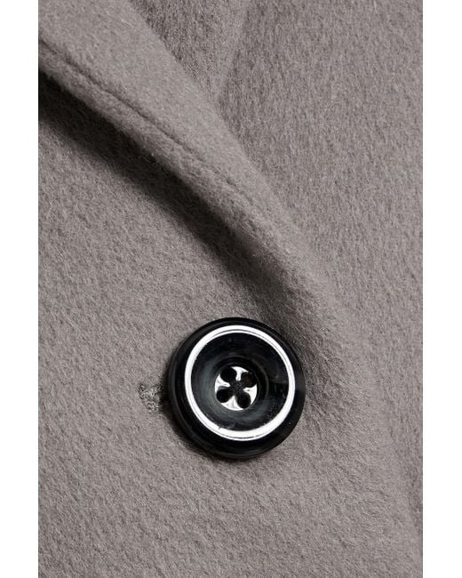 Diane von Furstenberg Gray Nene Wool-Felt Coat