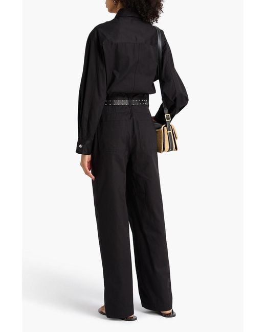 IRO Black Cotton-gabardine Jumpsuit
