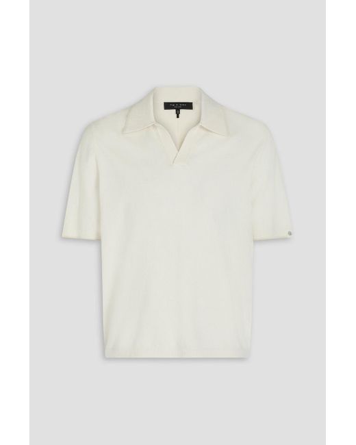 Rag & Bone Johnny poloshirt aus frottee aus einer baumwollmischung in Natural für Herren