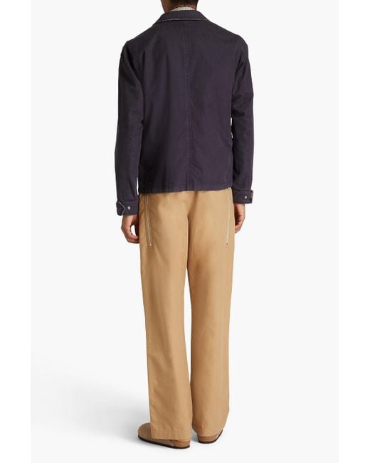 Herno Blue Cotton-twill Field Jacket for men