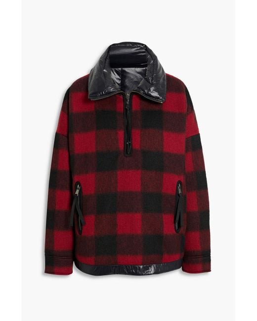 Holden Red Reversible Checked Flannel Half-zip Jacket