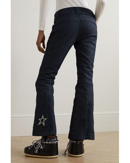 Perfect Moment Blue Dl1961 Aurora Flared Denim Ski Pants