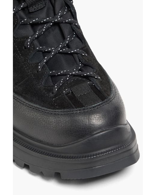 Canada Goose Black Journey Shell, Suede And Leather Hiking Boots for men
