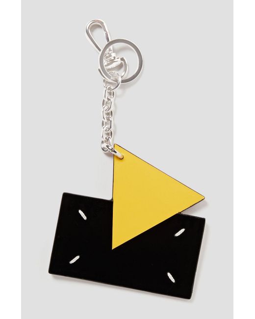 Maison Margiela Black Color-block Enamel Keychain