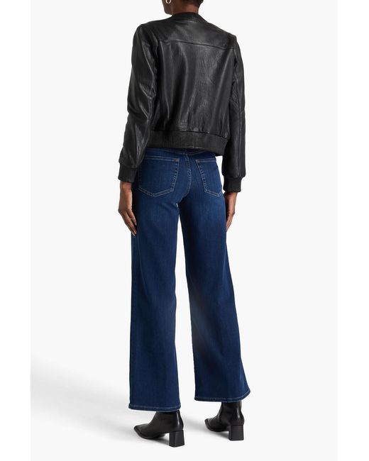 FRAME Blue Le Slim Palazzo High-Rise Wide-Leg Jeans