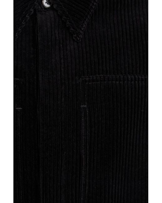 Jil Sander Black Cotton-Corduroy Shirt for men
