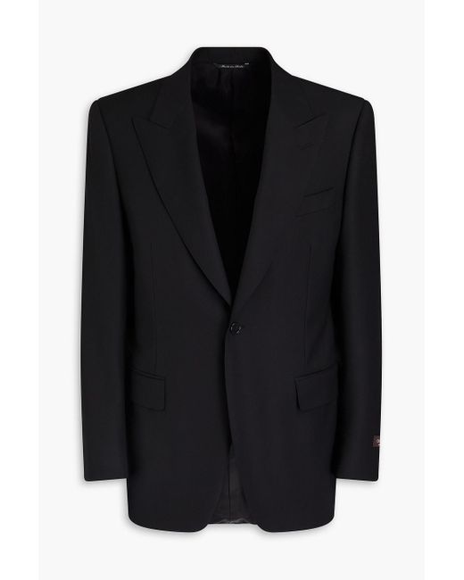 Canali Black Wool Suit Jacket for men