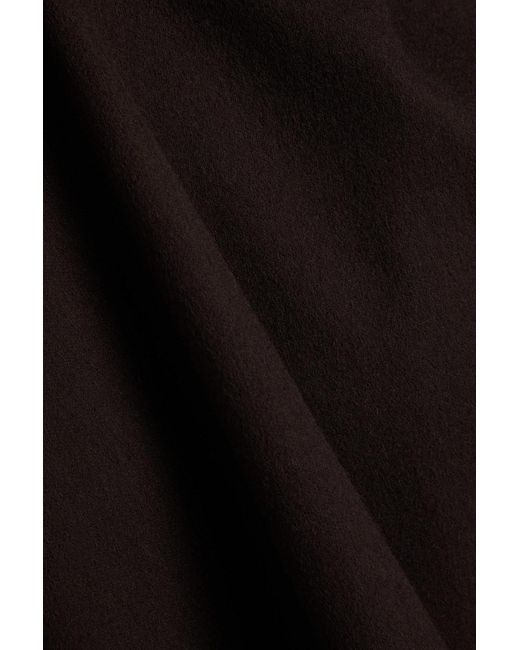 Officine Generale Black Francky Wool And Cashmere-blend Flannel Top