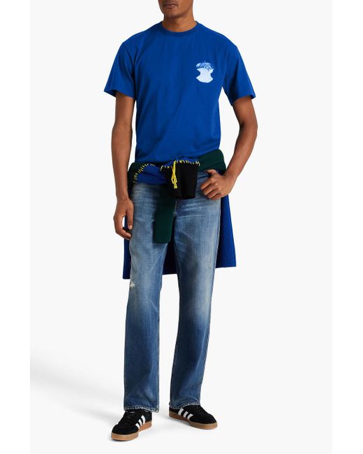J.W. Anderson T-shirt aus baumwoll-jersey mit stickereien in Blue für Herren