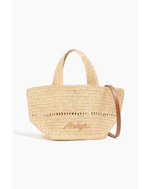 Maje Natural Raffia Shoulder Bag