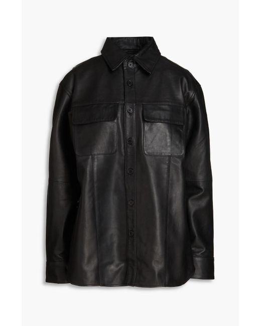 Deadwood Black Shoreline Leather Shirt