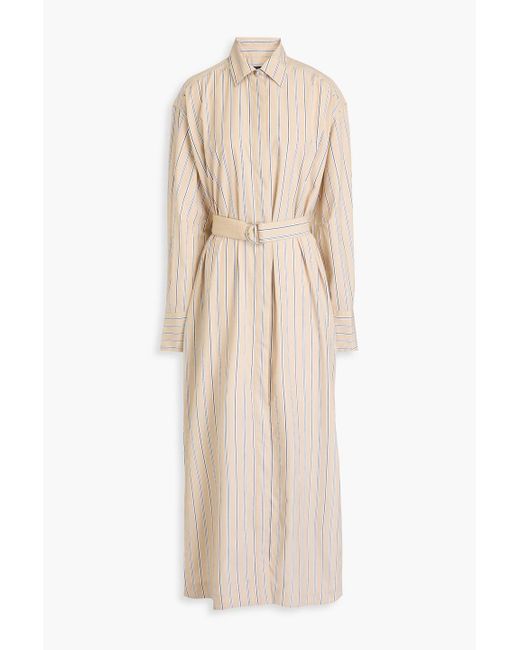 Rag & Bone Natural Briar Striped Cotton-Poplin Maxi Shirt Dress