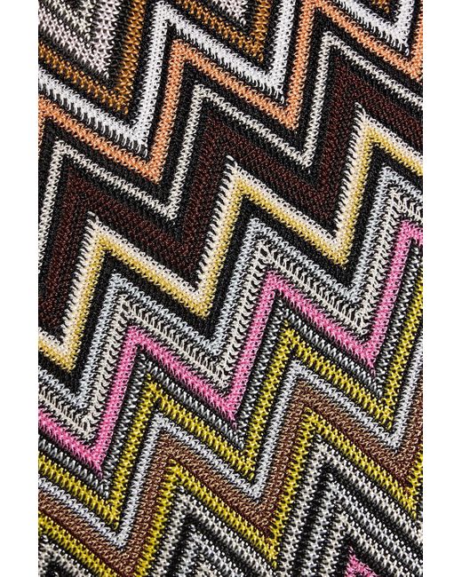 Missoni Pink Crochet-Knit Shorts