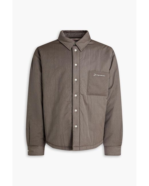 Jacquemus Brown La Chemise Boulanger Quilted Crepe Overshirt for men