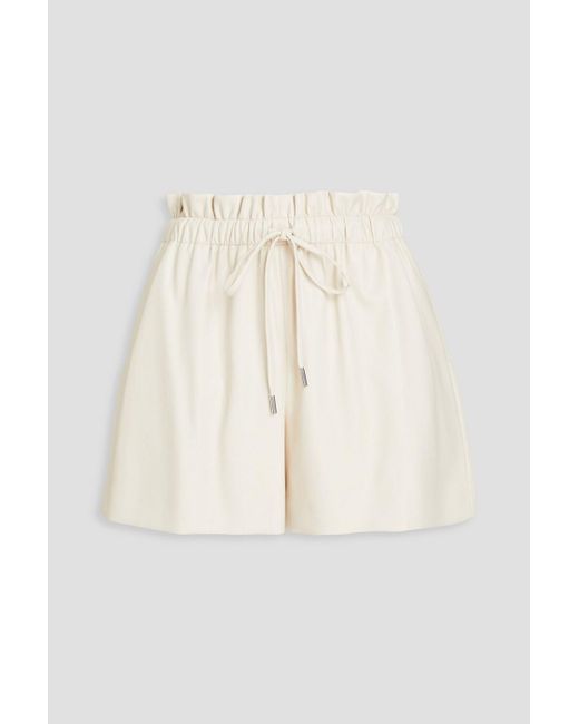 Boutique Moschino Natural Faux Leather Shorts