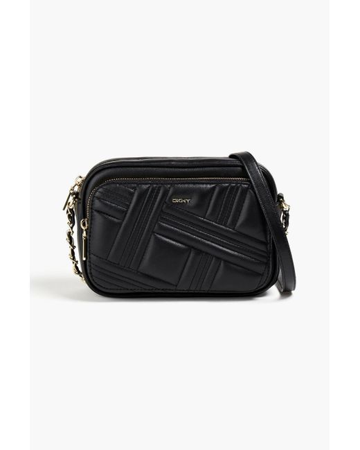 DKNY Quilted Leather Camera Bag in Black Lyst UK