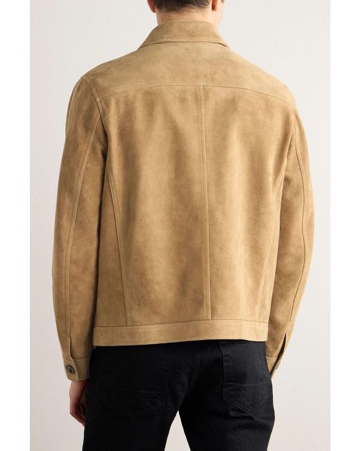 Tom Ford Natural Heathered Suede Jacket for men