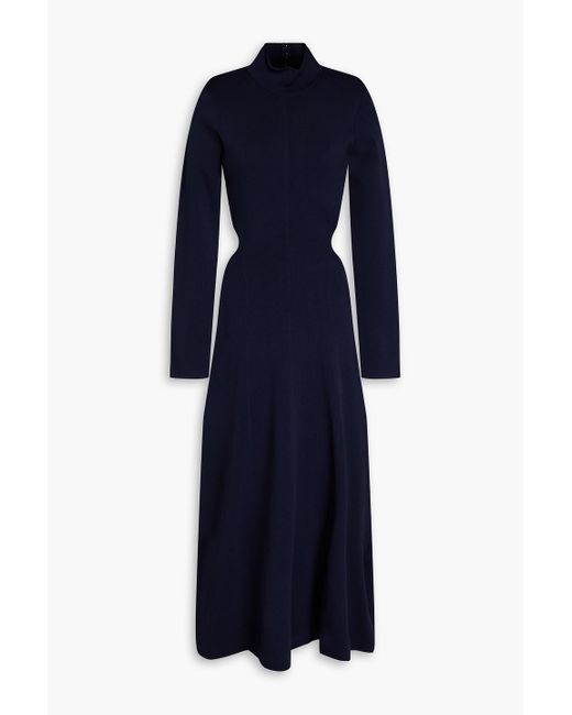 Aje. Blue Anika Cutout Stretch-knit Midi Dress