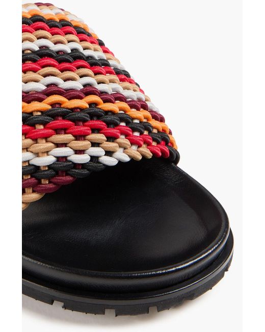 Dries Van Noten Red Rope Slides