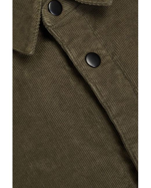 James Perse Green Cotton-corduroy Overshirt for men