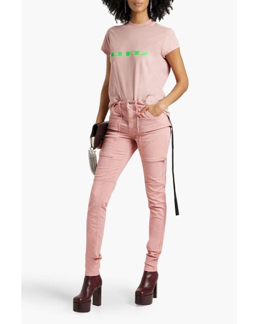 Rick Owens Pink Creatch High-rise Skinny Jeans