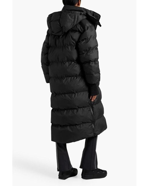 Adidas By Stella McCartney Black Quilted Shell Hooded Coat