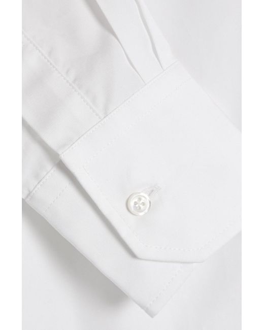 ワンピース THOM BROWNE White Poplin Shirt Mini Dress Thom Browne THOM BROWNE White Poplin Shirt Mini Dress