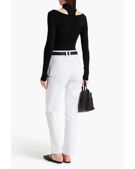 FRAME White Le High 'n' Tight High-rise Straight-leg Jeans