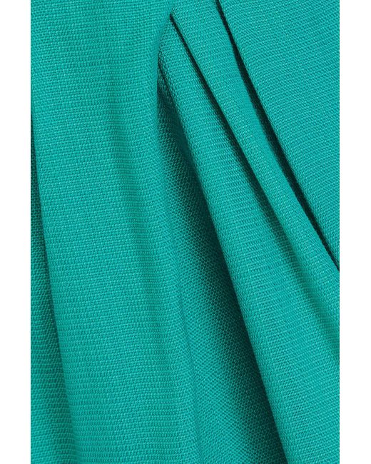 Sandro Green Liv Pleated Cutout Woven Mini Dress
