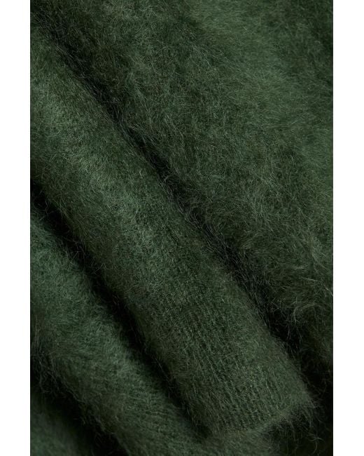 Autumn Cashmere Green Brushed Cashmere Sweater