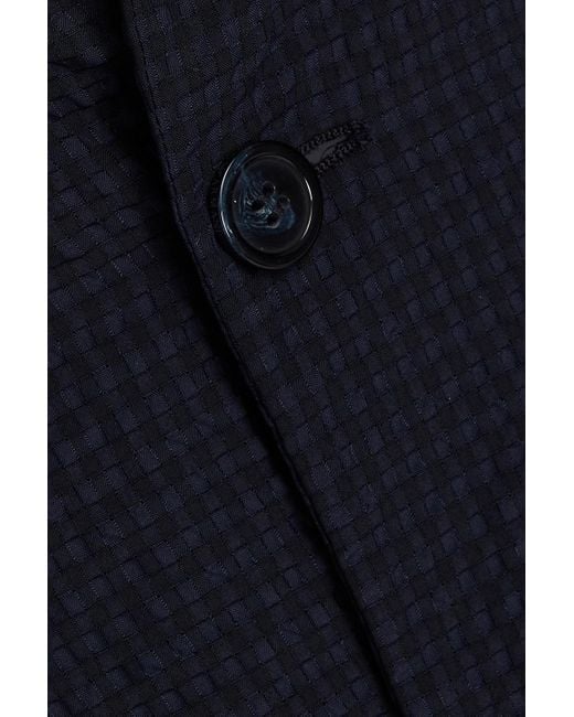 Emporio Armani Blue Seersucker Suit Jacket for men