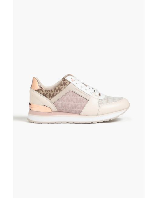 MICHAEL Michael Kors Multicolor Billie Logo-jacquard And Leather Sneakers