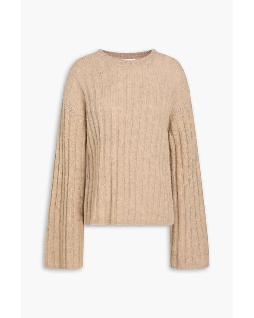 By Malene Birger Natural Cierra Ribbed Wool-Blend Sweater