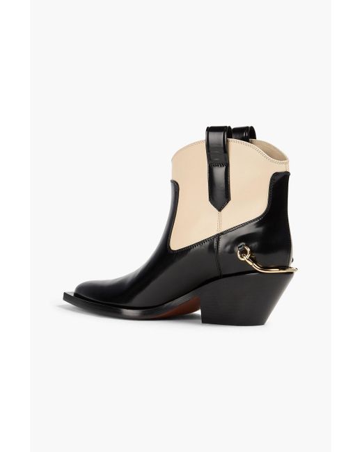 Zimmermann Black Duncan Smooth And Glossed-leather Cowboy Boots