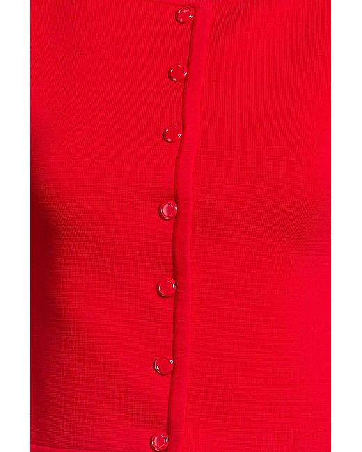 Sandro Red Stretch-Knit Top