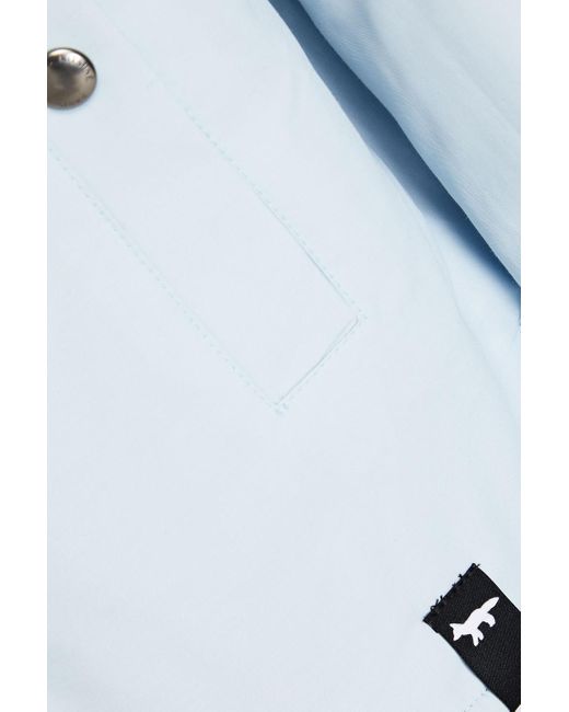 Maison Kitsuné Blue Cotton-blend Shell Overshirt for men